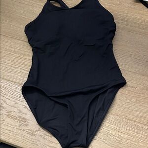 Athleta size XS one piece black bathing suit